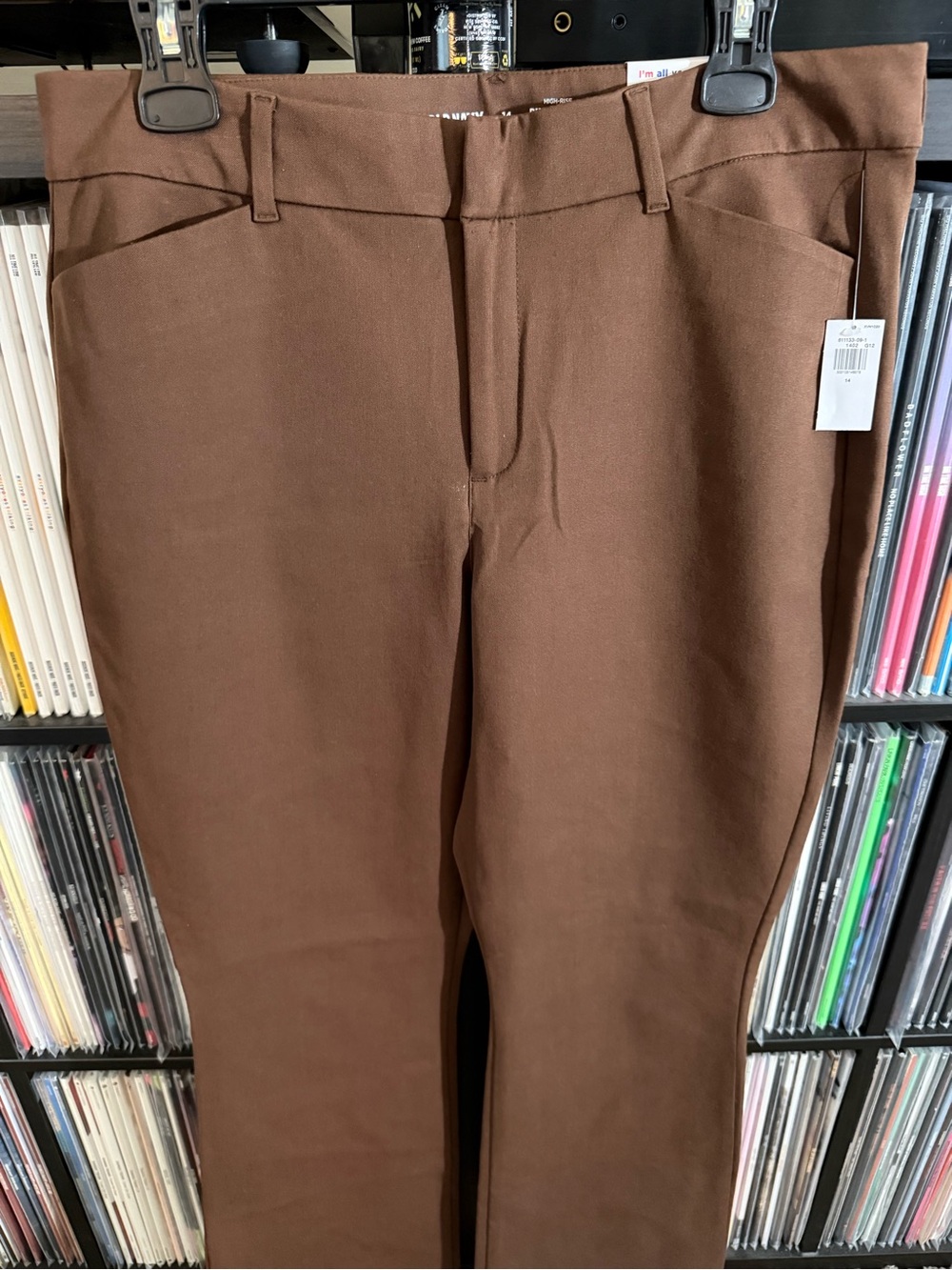 Women’s Brown High-Rise Pixie Flare Full Length Pants - Picture 4 of 4